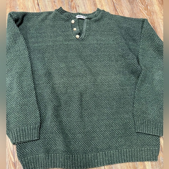 Vintage forest Green Cherokee comfy oversized waffle knit sweater - Picture 1 of 4